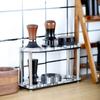 Double Layer Stand Acrylic Cup Holder Restaurant Kitchen Holds 63mm Diameter Fits Up To 11cm Height Minimalist Style