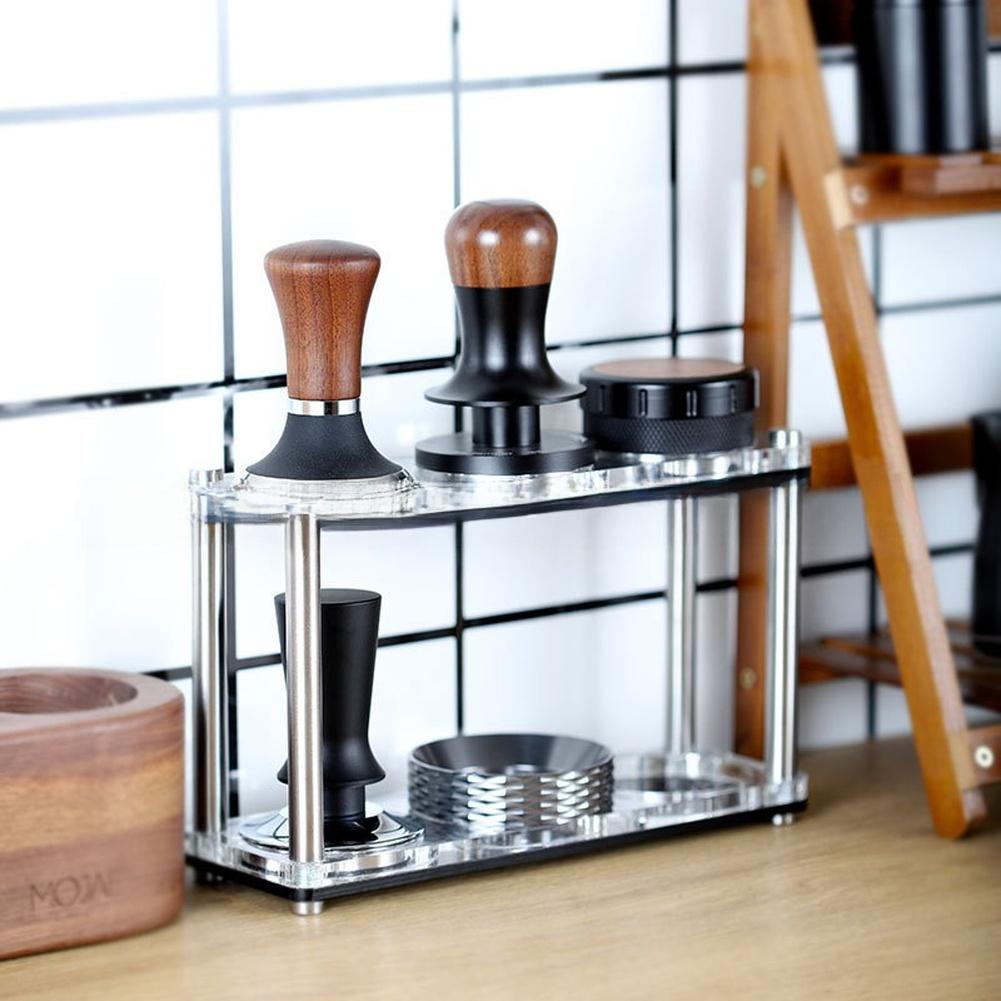 Double Layer Stand Acrylic Cup Holder Restaurant Kitchen Holds 63mm Diameter Fits Up To 11cm Height Minimalist Style