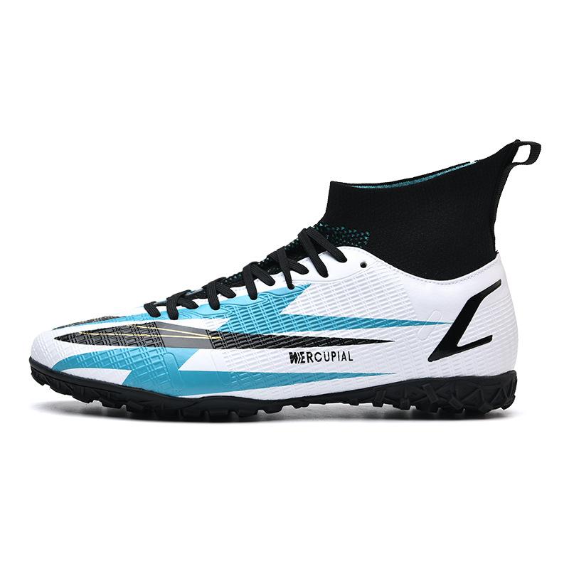 New Football Shoes, Boys' High-top Long Nails, Young and Middle School Students' Competition Training Shoes, Large Size.