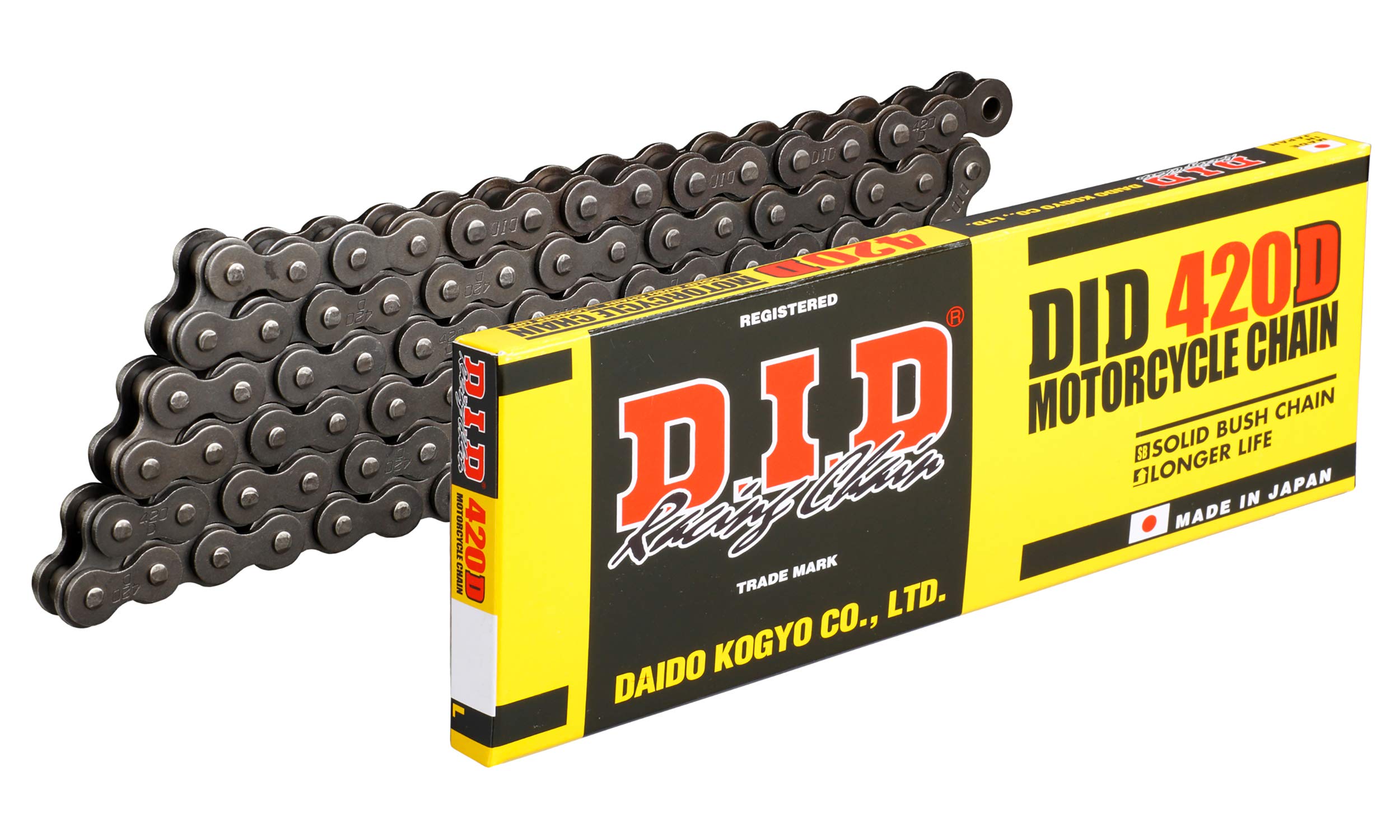 Motorcycle Chain with Clip for Motorcycles D.I.D (Daido Kogyo) Joint, 420D-098RB, Steel, Two-Wheeler