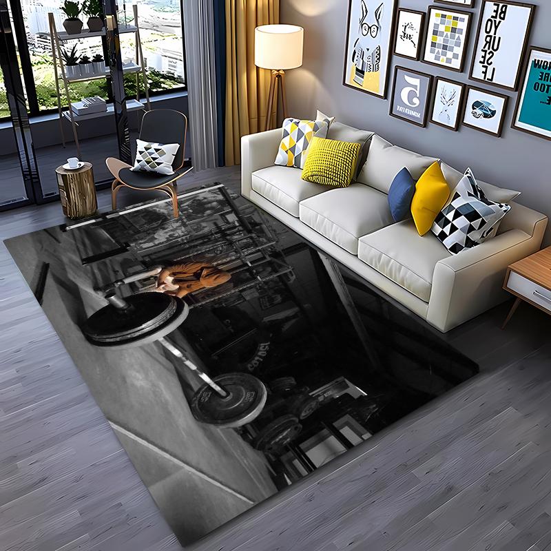 GYM Téma 3D Tisk Velkoplošné Koberce pro Domácí Obývací Pokoj Dětskou Ložnici Pohovku Vstupní Rohožka Kuchyňské Podlahové Koberce ProtiskluzovéDekor