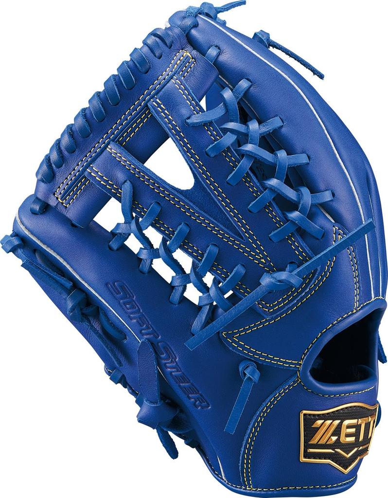 ZETT Youth Baseball Soft Royal Blue Size BJGB74550F Glove, Steer, All-Around, Left-Handed Throw, (2500), LL,