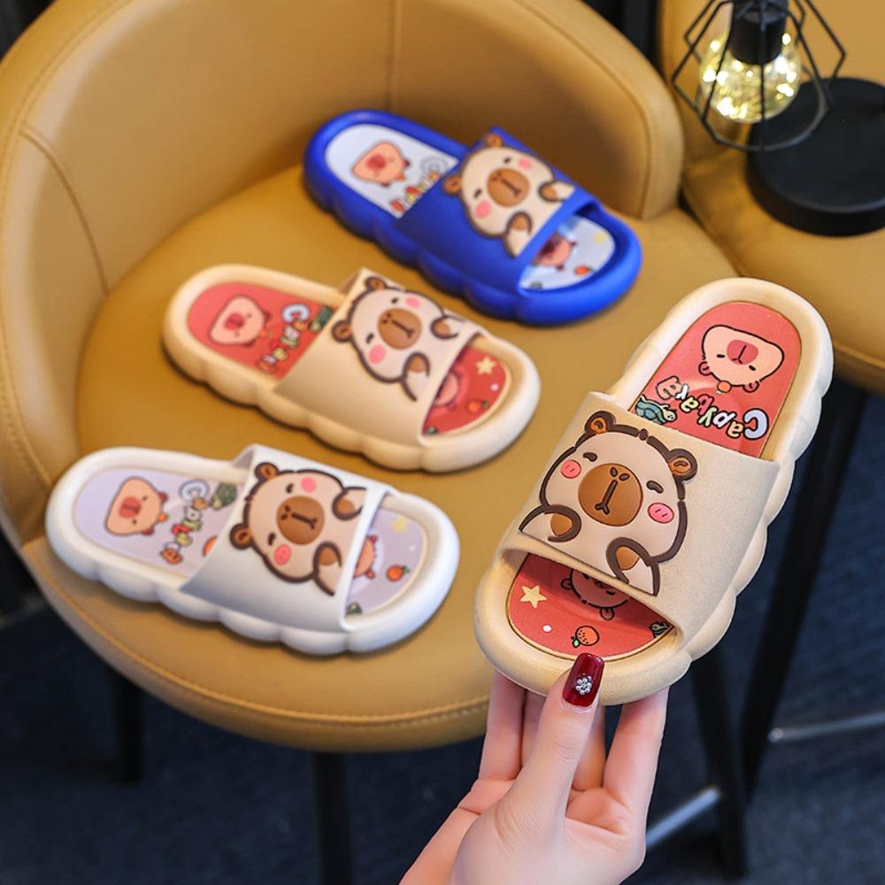 Thickened Cartoon Animal Slippers Anti-slip Children's Bathroom Sandals Boys