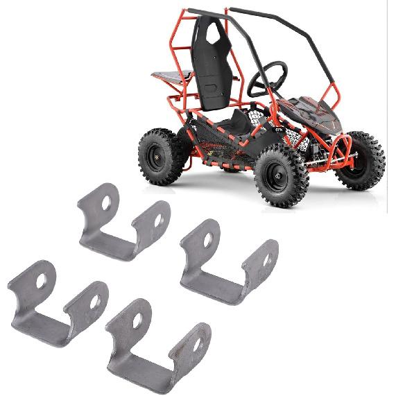 4Pcs Shock Swing Arm Weld On Mounting Bracket Kit Steel Alloy Secure Fixation Weld On Shock Mounts Bracket for ATV Dirt Bike UTV Go Kart