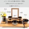 Sada japonského moderního buddhistického oltáře Sunmeni, autentické nádobí Arita, vyrobené v Japonsku, stylové květiny, svíčky, vonné tyčinky, čaj, rýže, buddhistický oltář