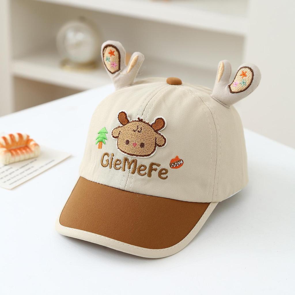 Korean Style Bear Duckbill Hat for Toddlers (1-3 Years) - Unisex Baby Sun Protection Baseball Cap, Spring/Summer 2026