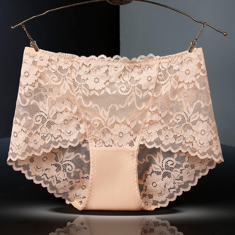 

Сексуальные кружевные женские трусики со средней талией, полые трусы, нижнее белье, женские дышащие трусы больших размеров, комфортное нижнее белье L хаки