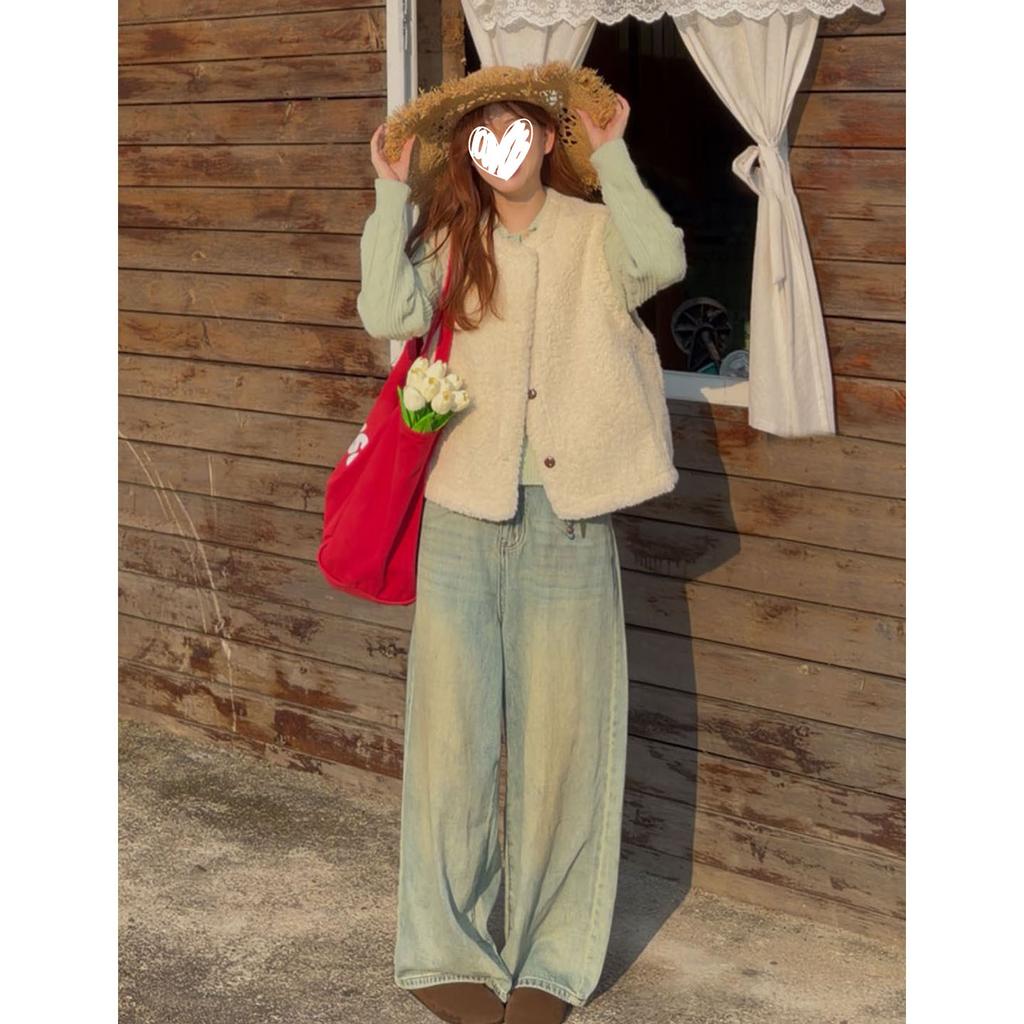 Korean-style Layered Knit Vest Cardigan for Women, New Autumn Collection, Casual and Soft, Versatile Sleeveless Outerwear