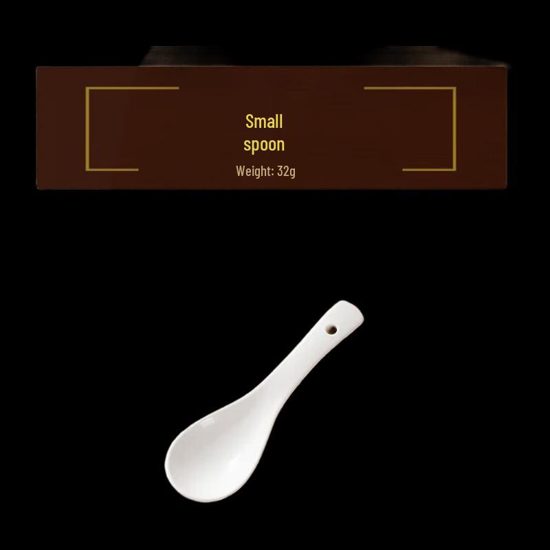 

White Ceramic Small Spoon