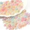 100-200pcs 6/8/10mm Color Plated Imitation Pearl Beads No Hole Loose Acrylic Round Beads For DIY Handmade Bracelet Necklace Deco