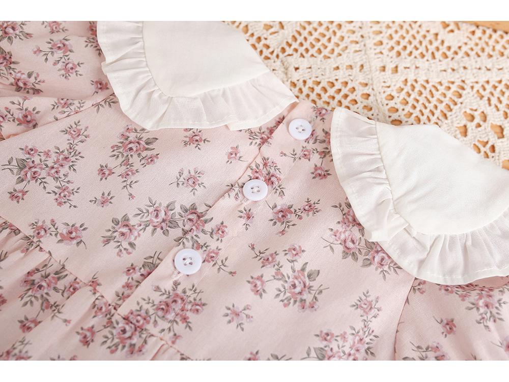 Floral Baby Girl Summer Romper - Sweet Short Sleeve Bodysuit
