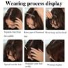 Synthetische Faser, zweifarbig, Fransen, Clip-in-Haarteile, Pony-Erweiterungen, Haar-Styling-Zubehör, Haarteile, Party und Alltag