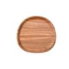 WOOD Dishes Snack Fruit Dessert Serving Tray Wooden Dinner Plate Dessert