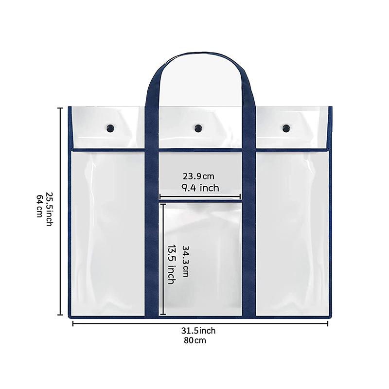 Back Handle Drawing Board Bag Large Poster Storage Bag Large Pvc Transparent Document Storage Bag Works Whiteboard Bag