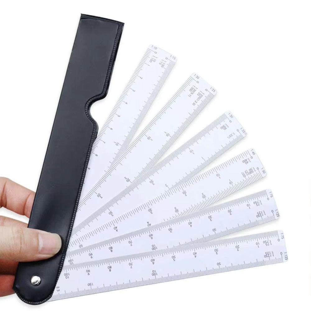 Drawing Tools Foldable Rulers Multifunctional Scale Ruler Fan Shape Scale Ruler  School Supplies