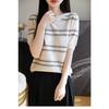 Summer New Round Neck Short-sleeved Sweater Hollow Pullover Fashion Jacquard Top