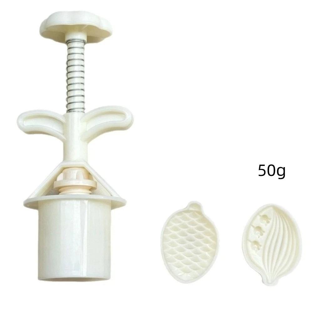 Plastic Mung Bean Cake Mold Non-stick Pastry Molds Creative Hand Pressed Mold Baking 50g