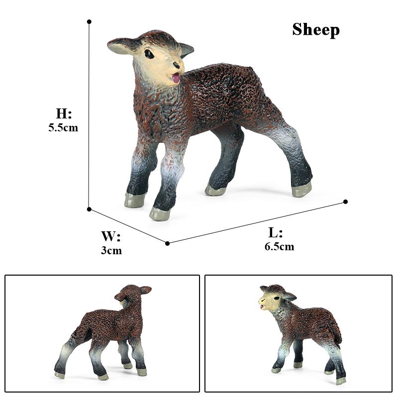 Oenux Clasic Animale de Fermă Simulare Oaie Capră Argali Antilopă Model Figurină de Acțiune Figurine Păsări de Curte Jucărie Drăguță Pentru Copil Cadou