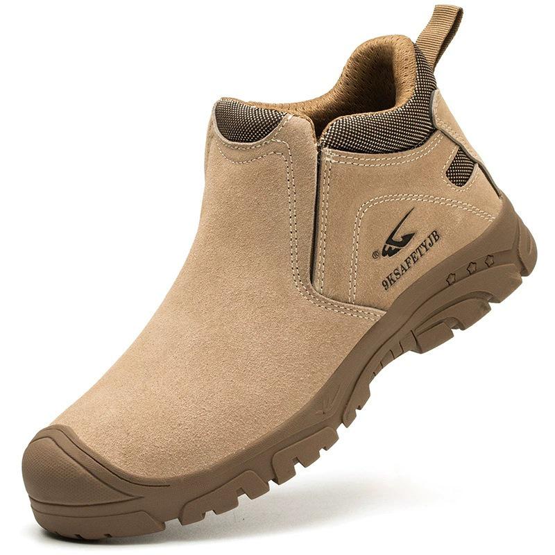 Welding Safety Shoes: Breathable Anti-Slip Cowhide Work Shoes, Insulated, Anti-Smash, Puncture-Resistant, Oil & Acid Resistant 40
