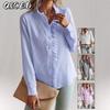 Women's Fashion Casual Long Sleeve V Neck Blouses & Shirts