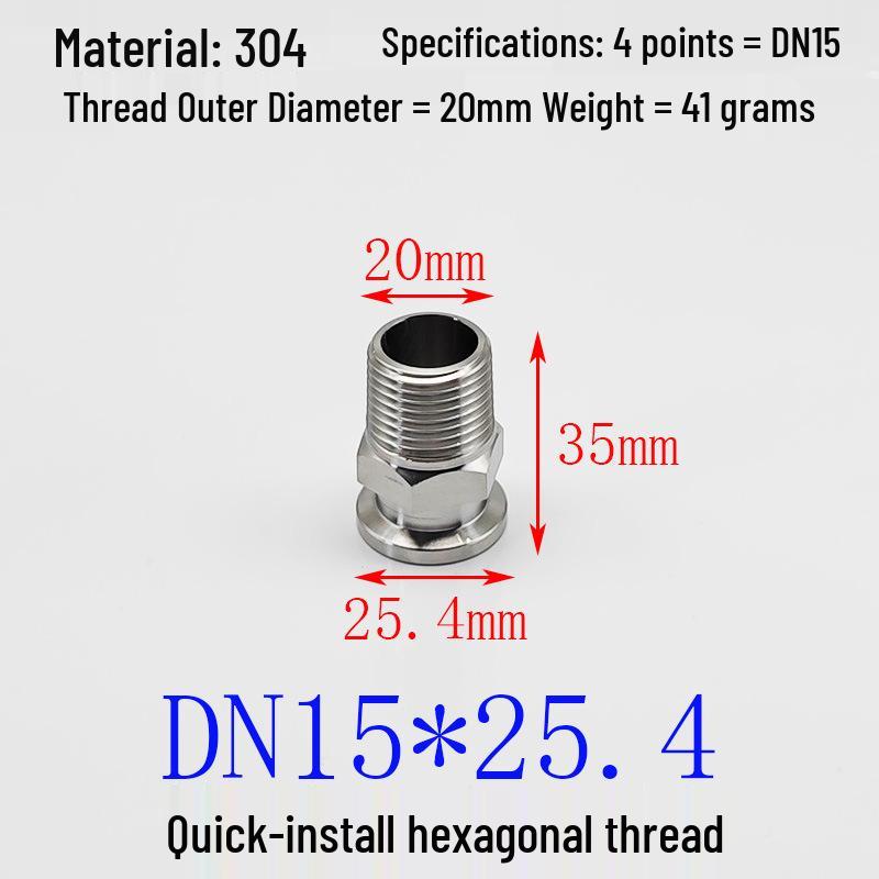 Hongshun Heavy-Duty Hex Quick Connect Stainless Steel Threaded Nipple with Chuck and Wrench Flats
