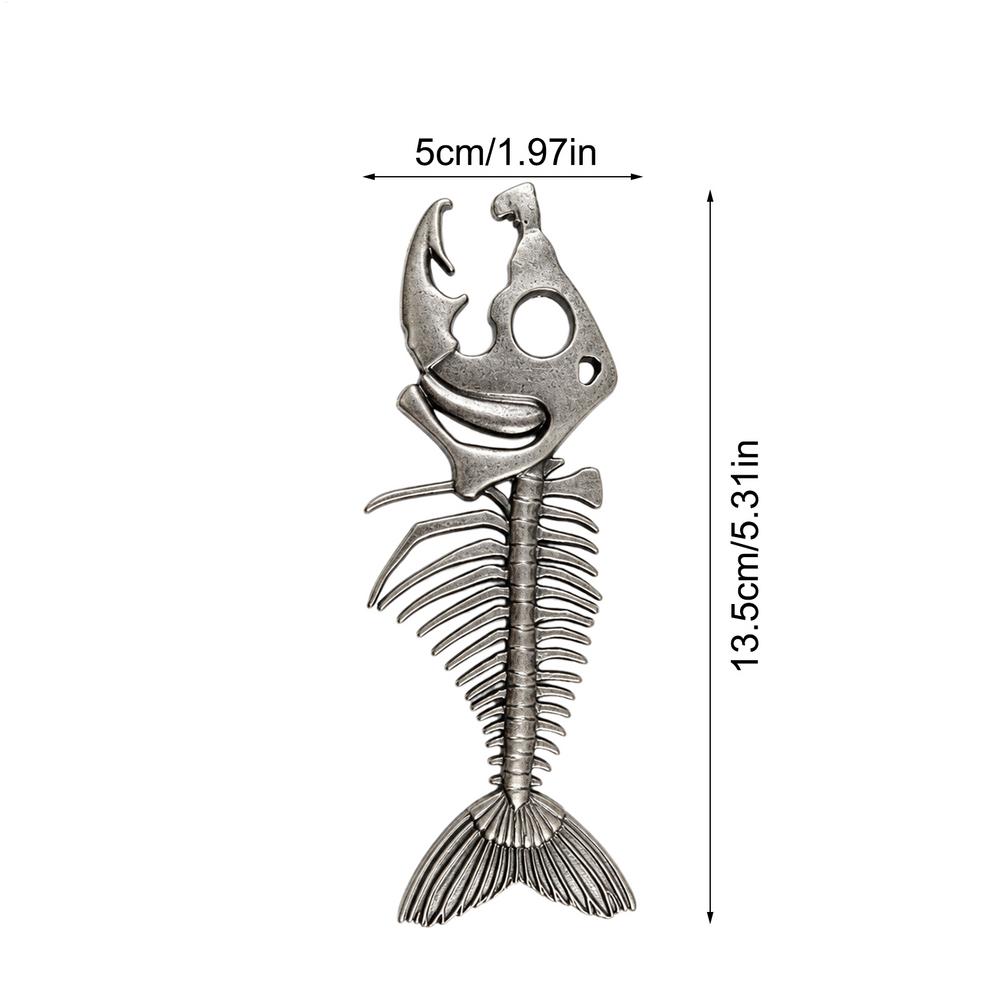 Bottle Opener Novelty Fishbone Shaped  Bar Tool Kitchen Gadget Beer Can Opener for BBQ Party Kitchen Restaurant Camping