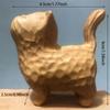 Hand-carved Wooden Cat Wooden Cat Sculpture Collection Figurine Decoration Desk Decoration  Boxwood Carving Kitten