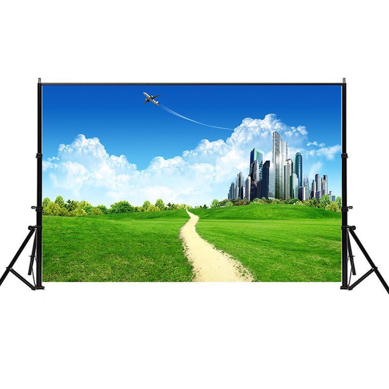 Landscape Backdrop with Blue Sky&White Clouds for Events,Parties,Studio Shoots,Outdoor Celebrations,Live Streaming