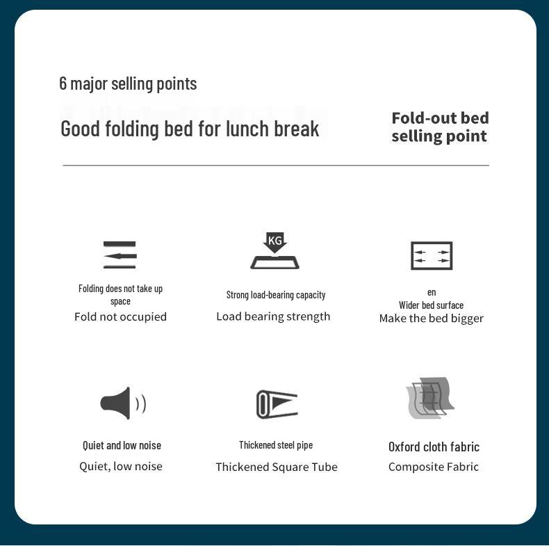 Portable Multifunctional Foldable Nap Bed for Office, Home, and Camping