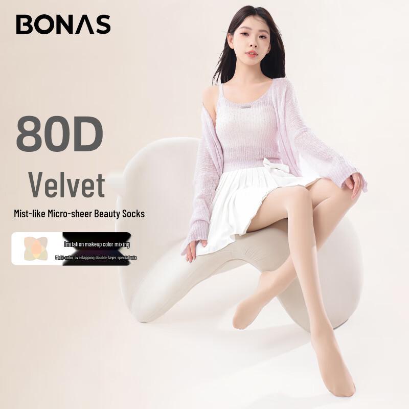BONAS Women's 80D Illusion Warm Pantyhose
