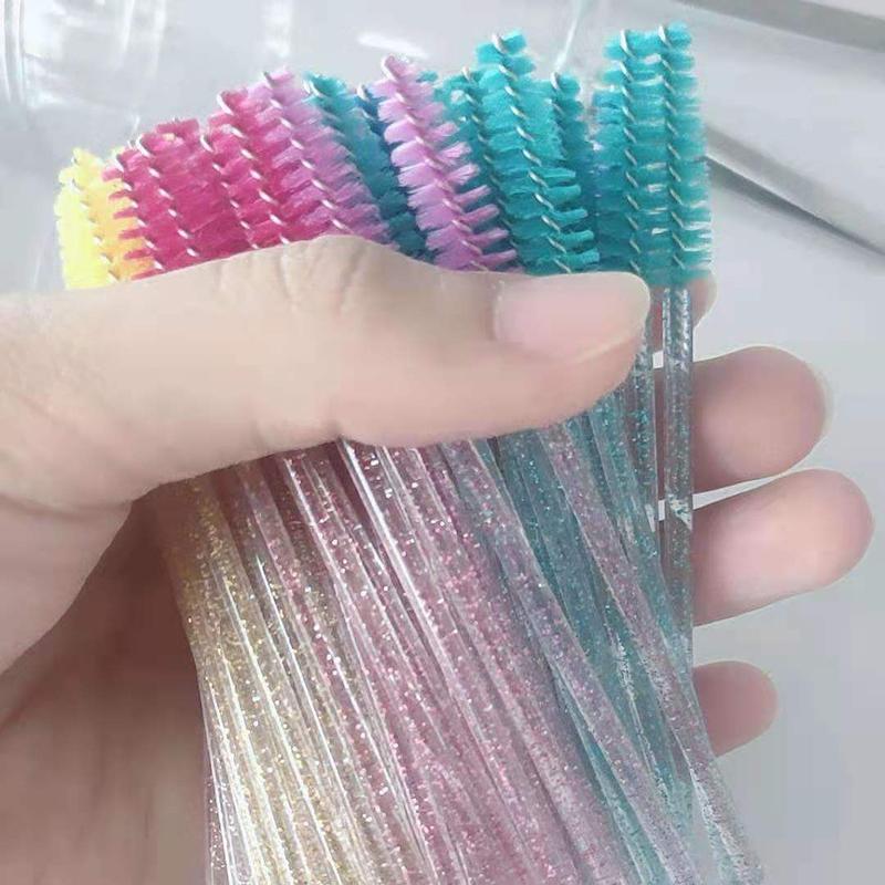 50Pcs Crystal Disposable Makeup Lip Brush Soft Lipstick Mascara Wands Applicators Eyelash Cleaner Cleaning Cosmetic Make Up Tool
