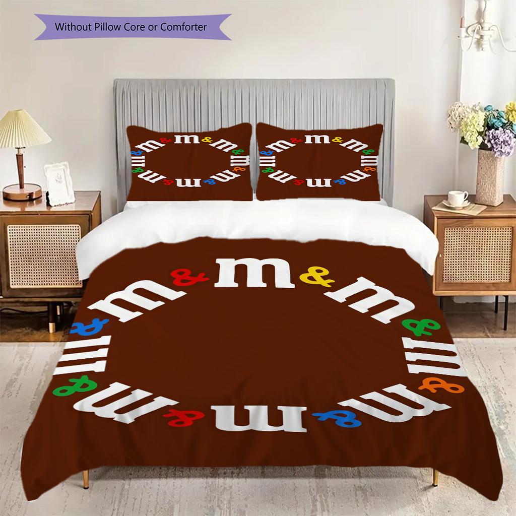 MMs Celebrates Confetti Bedding(1 * duvet cover + 2 * pillowcase, without core) Duvet cover and pillowcase Christmas birthday gift
