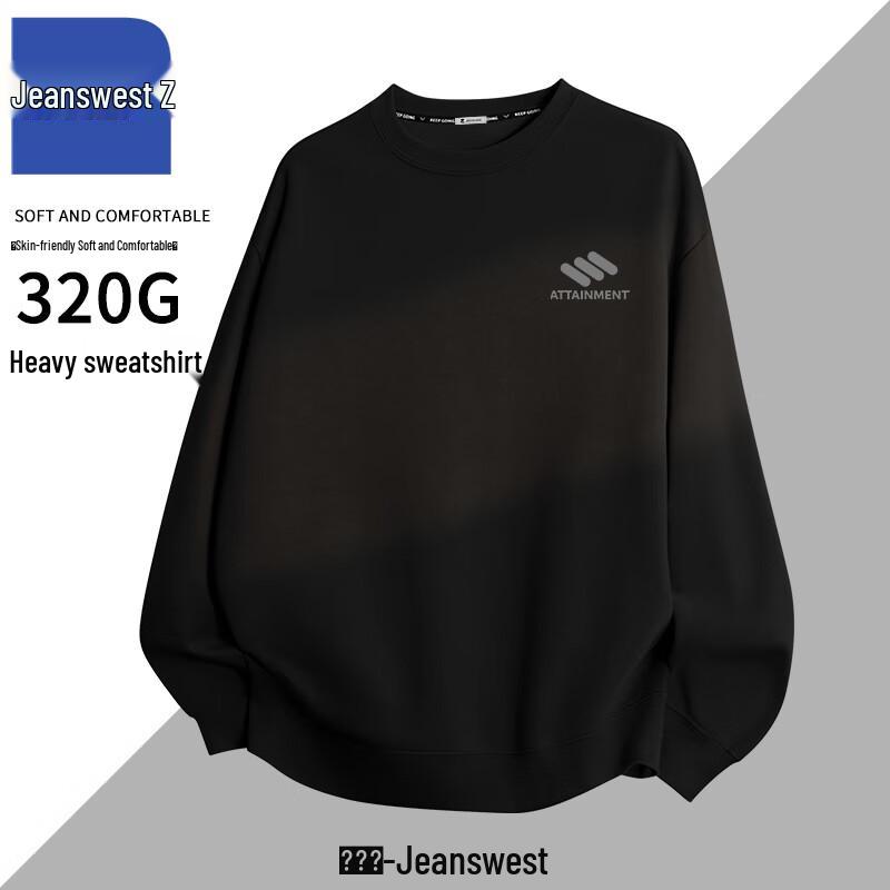 

Jeanswest Men s Heavyweight Z-Neck Long-Sleeve Sweatshirt XL