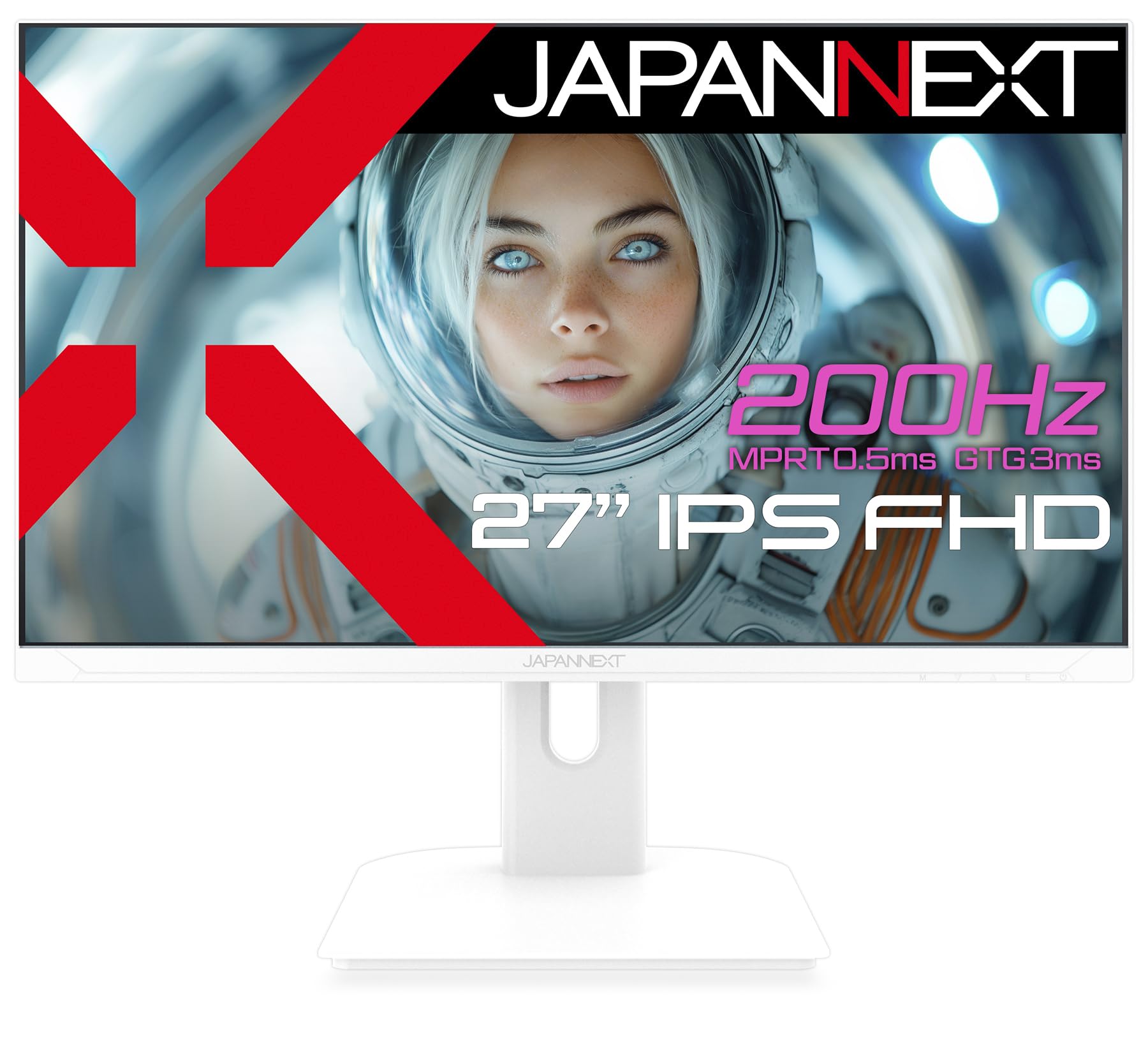 

JAPANNEXT 27-inch Gaming Monitor 200Hz 0.5ms Full HD 1920x1080 Resolution IPS Panel Display (HDMIDisplayPortVESA CompatibleBlue Light Cut178°
