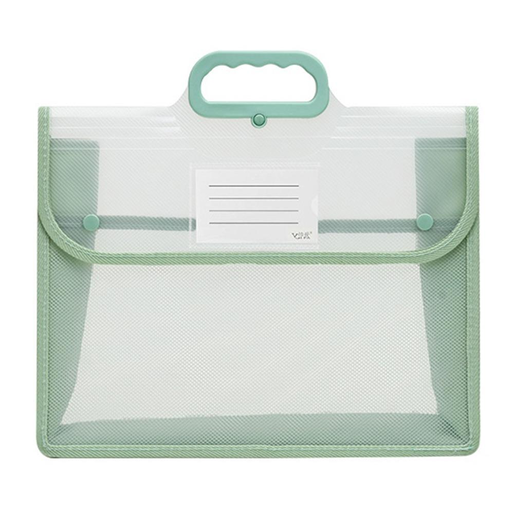 Visible Kids Document Bag Button Function Student Tote Bag Test Paper Storage Bag Travel