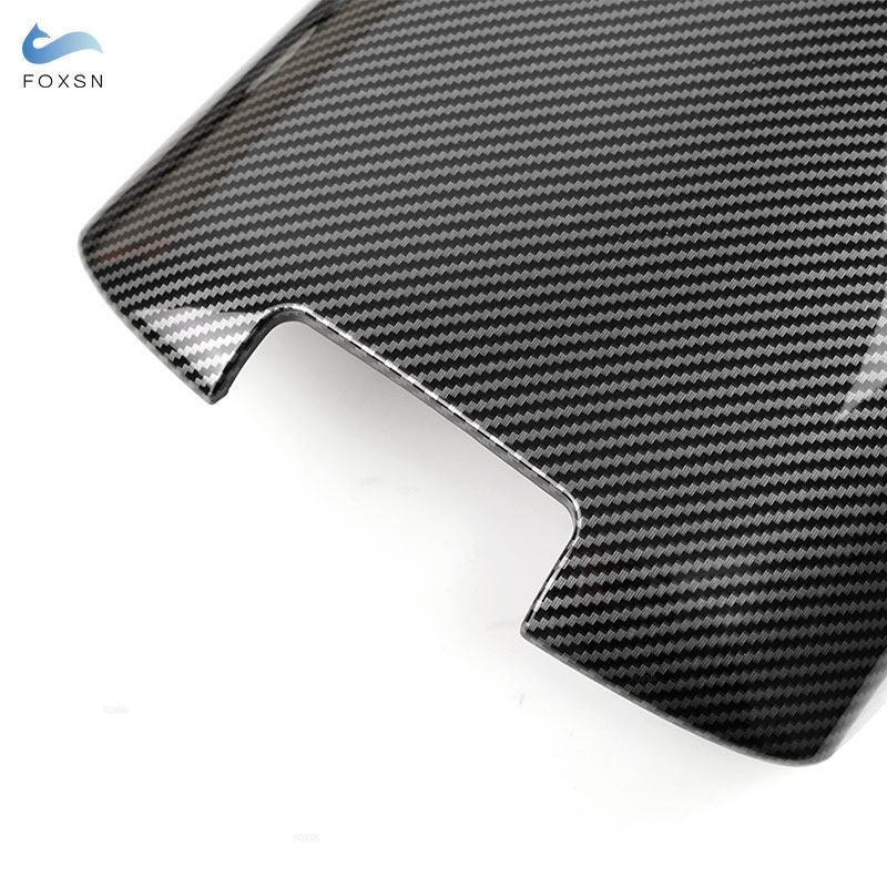 Für Porsche Cayenne 2011 2012 2013 2014 2015 2016 2017 Kohlefaser-Textur Mittelkonsolenabdeckung Armlehnenbox-Abdeckung Schutzleiste