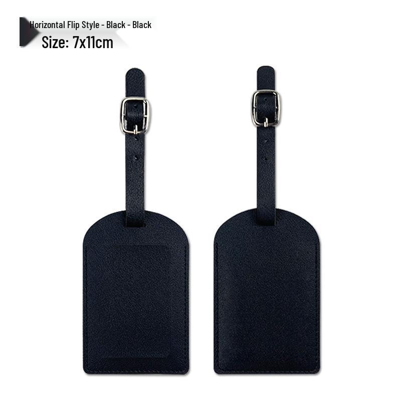 PU Leather Luggage Tag & Anti-lost Boarding Pass Holder with Logo