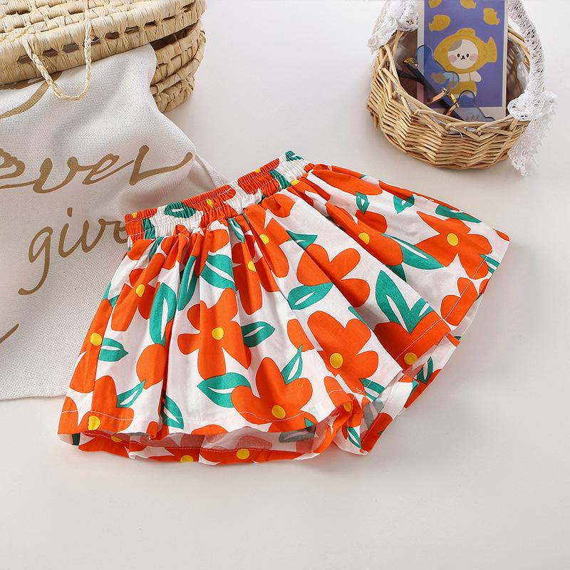 Girls' Floral Cotton Skirt - Summer Bloom Edition