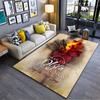 Burning Heart with Nails Design suitable as a non-slip mat for the living room or bedroom sofa