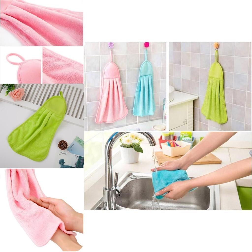 Elegant And Soft Coral Velvet Hand Towel Perfect Addition To Any Kitchen