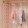 6/9/12/16/20/28 Ring Scarf Shawl Scarves Holder  Tie Belt Hook Organizer Rattan Weave Hanger Wardrobe Storage Display Rack