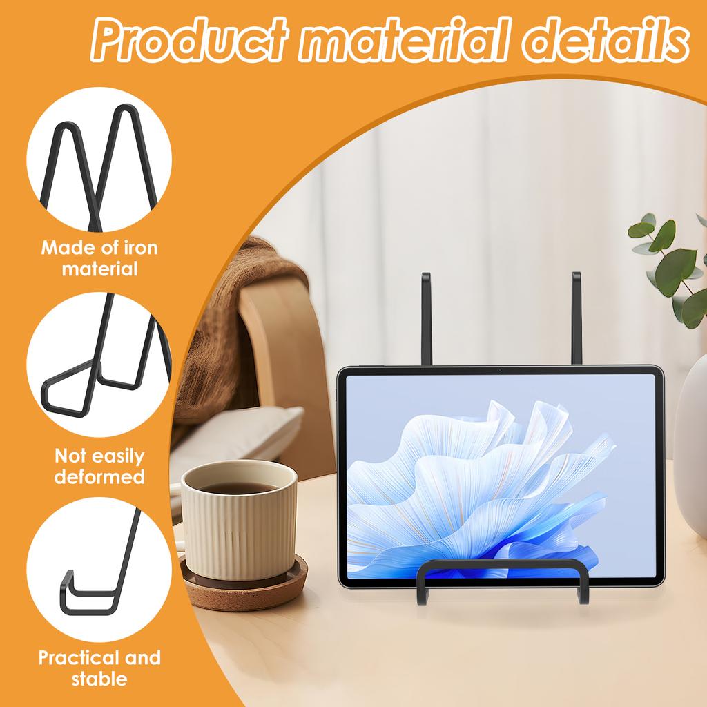 6Pcs Iron Display Stand Tabletop Picture Frame Oil Painting Plate Book Display Rack Metal Home Decoration Storage Stand