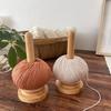 Bamboo And Wood Yarn Stand Yarn Spool Home Braided Yarn Spool Storage Stand Table Top Rotary Ball Wooden Winder