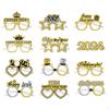 12 Pieces Year Eyeglasses Photo Props Creative Selfie Posing Signs Gift
