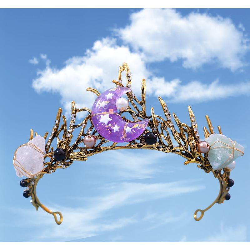 

Fish Scale Shell Crown Hair Accessories Starfish Baroque Princess Crown Hair Accessories Banquet Hairstyle Party Accessories