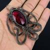 Red Flash Labradorite Pendant, 999 Copper Wire Wrapped Jewelry, Gemstone Jewelry Pendant, Handmade Wedding Gift Jewelry