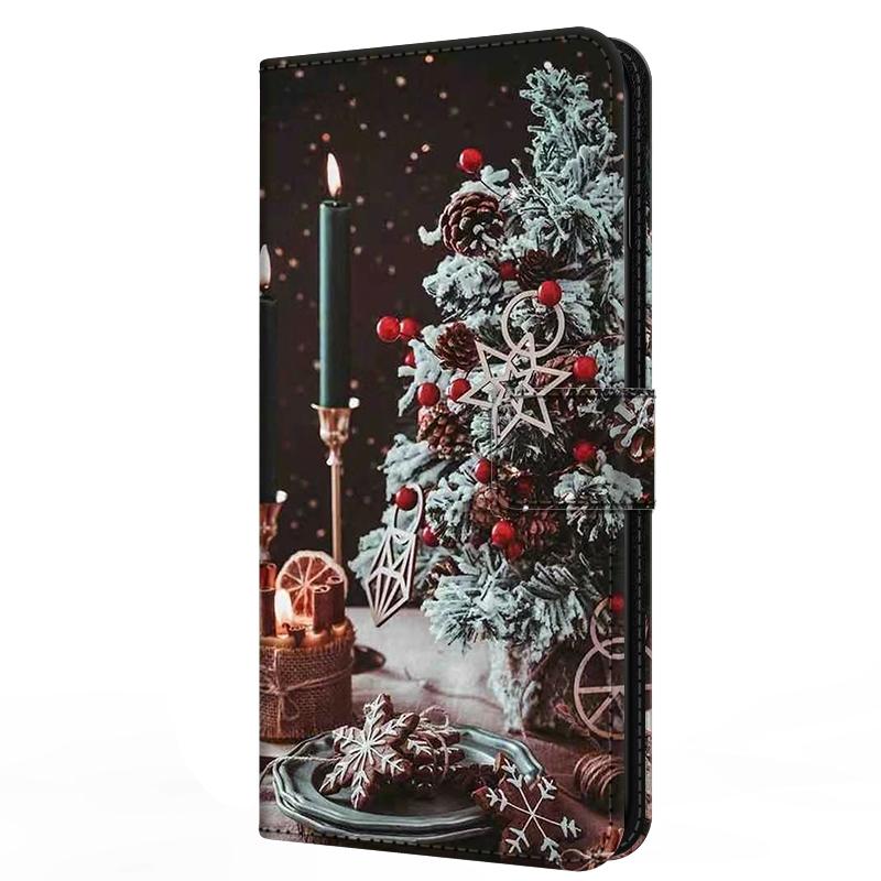 Wallet Cover For Oppo A5 4G 5G Case A5i Pro A5m Flip Stand Book Magnetic Leather Case For Oppo A5x 4G 5G Christmas Cases A 5x