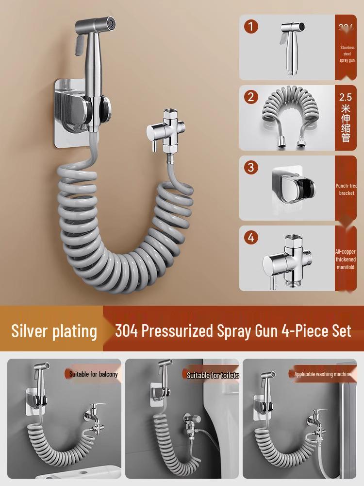 Handbrause aus Vollkupfer mit Doppelfunktion und Hochdruck für das Badezimmer