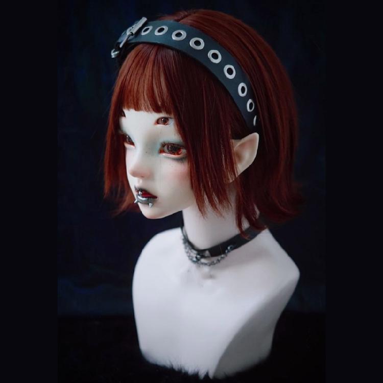 Fashion Punk PU Headband with Studded Rivet for Parties Nightclubs