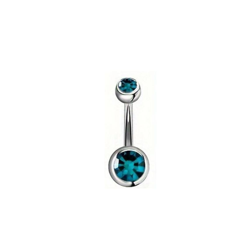 Glamorous Stainless Steel Belly Rings with Rhinestones for a Dazzling Summer Look